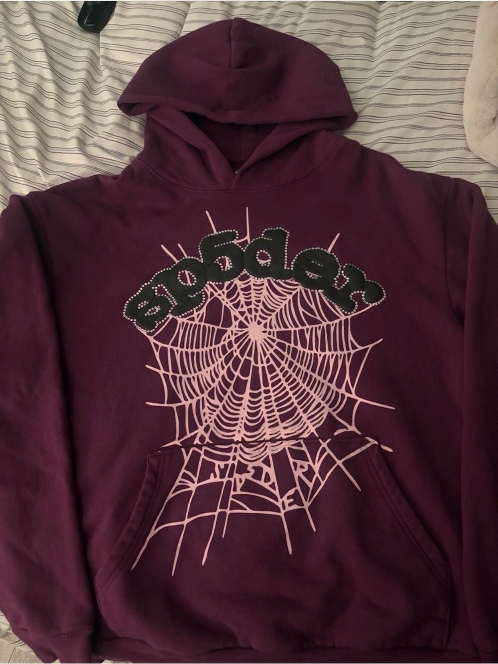 like new purple SP5DER hoodie